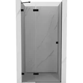 Ścianki i drzwi prysznicowe - Mexen Lunar drzwi prysznicowe uchylne lewe 125 cm, transparent, czarne - 834-125-000-70-00-L - miniaturka - grafika 1