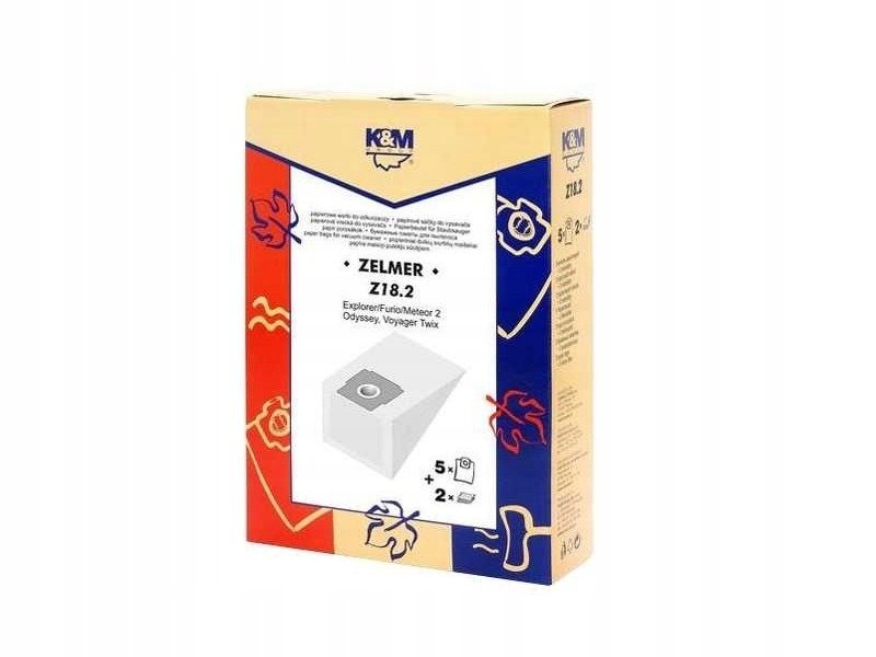 PAPIEROWE WORKI K&M ZELMER Z18.2 5 SZT + FILTR