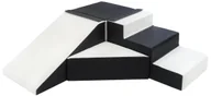 Leżaczki i huśtawki - Komplet 4 dużych klocków EPS+PE do zabawy,żłobków,przedszkoli, dziecko (czarny - biały) - miniaturka - grafika 1