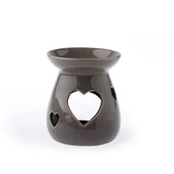 Aromaterapia - NoName Kominek ceramiczny serca 9,6 x 11 x 9,6 cm brązowy 614 - miniaturka - grafika 1
