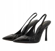 Czółenka - ALDO CZÓŁENKA DAMSKIE CZARNE LAKIEROWANE SZPILKA 35 T6A - miniaturka - grafika 1