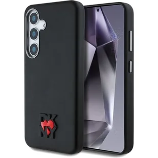 Etui DKNY Leather Heart of NY do Samsung Galaxy S25 Czarny - Etui i futerały do telefonów - miniaturka - grafika 1