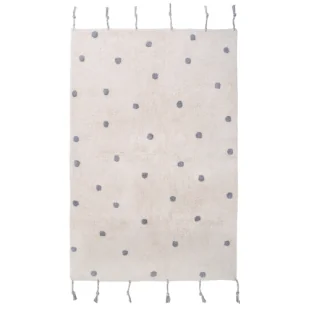 Dywan kremowy w szare kropki Numi Gray 100x150 - Dywany dla dzieci - miniaturka - grafika 1