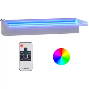 Lumarko Wylewka do wodospadu z RGB LED, stal nierdzewna, 45 cm - Fontanny ogrodowe - miniaturka - grafika 3