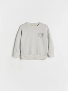 Reserved - Bawełniana bluza z haftem - jasnoszary - Bluzy i sweterki niemowlęce - miniaturka - grafika 1