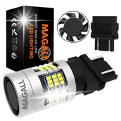 Żarówki samochodowe - ŻARÓWKA LED P27/7W 3157 MAGALL FAN-CAN BIAŁE CANBUS DRL POSTOJOWE 12V - miniaturka - grafika 1