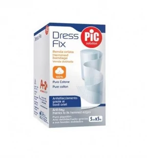 PIC Dress Fix 5cm x 5m 12 szt Bandaż obrębiony 100% bawełny - Apteczki i materiały opatrunkowe - miniaturka - grafika 1