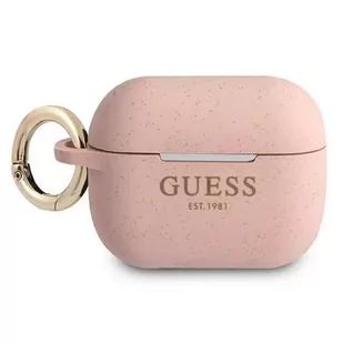 Guess GUAPSGGEP AirPods Pro cover różowy/pink Silicone Glitter - Akcesoria do słuchawek - miniaturka - grafika 1
