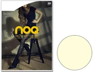 Rajstopy - Kryjące Rajstopy Z Wzorem Kwiatów 50Den Ecru 2 - miniaturka - grafika 1