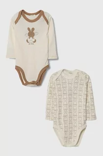 Body dla niemowląt - United Colors of Benetton body bawełniane niemowlęce 2-pack - grafika 1