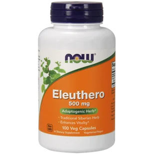Now Foods Eleuterokok kolczasty korzeń Eleuthero 500mg 100 kapsułek - Suplementy naturalne - miniaturka - grafika 1