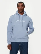 Bluzy męskie - Calvin Klein Bluza Hero K10K111345 Niebieski Comfort Fit - miniaturka - grafika 1