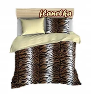 Pościel - pościel z polaru 220x220 + 2 poszewki P 308-3 DUO tygrys / ecru - miniaturka - grafika 1
