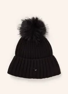 Czapki damskie - Goldbergh Czapka Una Ze Sztucznym Futrem schwarz - miniaturka - grafika 1