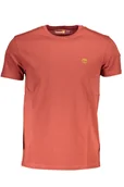 Koszulki męskie - T-SHIRT MĘSKI Z KRÓTKIM RĘKAWEM TIMBERLAND CZERWONY - miniaturka - grafika 1