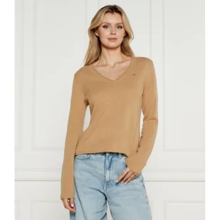 Tommy Hilfiger Wełniany sweter Regular Fit - Swetry damskie - miniaturka - grafika 1