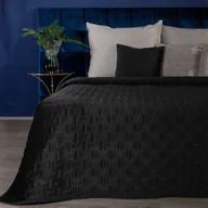 Narzuty - Euro Firany Narzuta Pikowana Velvet wz. Ria3 Czarna 220x240 Narzuta Pikowana Velvet wz. Ria3 Czarna 220x240 - miniaturka - grafika 1