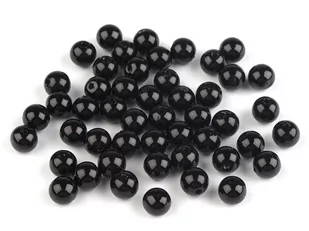 Perełki Plastik Glance Czarne 8Mm 40Szt - Półfabrykaty do biżuterii - miniaturka - grafika 1