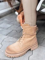 Botki damskie - Botki damskie BASTEL beżowe Dstreet ZY0422-38 - miniaturka - grafika 1