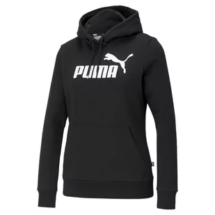 Puma Bluza Damska Ess Logo Hoodie Czarna 586788 01 S - Bluzy damskie - miniaturka - grafika 1
