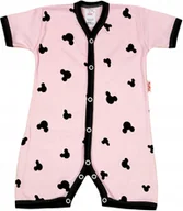 Pajacyki dla niemowląt - PAJAC KRÓTKI rękaw rampers , Myszka RÓŻ 80 KLEKLE - miniaturka - grafika 1