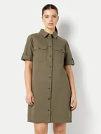 Sukienki - Noisy May Sukienka jeansowa New Signe 27030173 Khaki Loose Fit - miniaturka - grafika 1