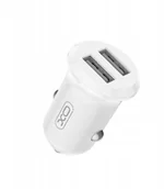 Ładowarki samochodowe - XO ładowarka samochodowa CC67 12W 2x USB biała - miniaturka - grafika 1