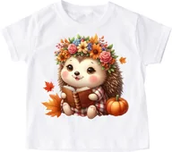 Koszulki dla dziewczynek - Koszulka z jeżem dla dziewczynki - wzór jeż67 - miniaturka - grafika 1