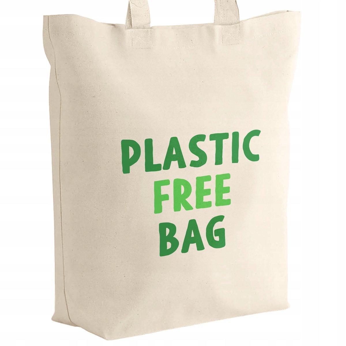 Torba bawełniana materiałowa z dnem na zakupy EKO Ekologia PLASTIC FREE BAG