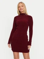 Sukienki - Guess Sukienka dzianinowa Keily W4BK27 Z3JE0 Bordowy Regular Fit - miniaturka - grafika 1