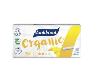 Vuokkoset VUOKKOSET Tampony organiczne mini 16 szt - Tampony - miniaturka - grafika 2