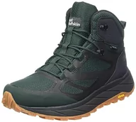 Buty trekkingowe męskie - Jack Wolfskin Męskie buty trekkingowe TERRAVENTURE Texapore MID M, Black Olive, 47 EU, czarny/oliwkowy (Black Olive), 47 EU - miniaturka - grafika 1
