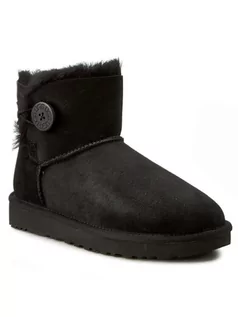 Śniegowce damskie - Ugg Buty W Mini Bailey Button II 1016422 Czarny - grafika 1