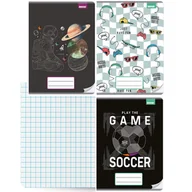 Zeszyty szkolne - 3x zeszyt A4 kratka, 32 kartki, chłopięce wzory: kosmos, gaming, sport - miniaturka - grafika 1