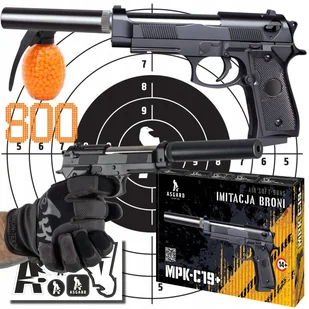 Pistolet na kulki 6mm metalowy ASG imitacja broni ASGARD Guns + 800 kulek - Zabawki militarne Pistolet na kulki 6mm metalowy ASG imitacja broni ASGARD Guns + 800 kulek - Zabawki militarne - miniaturka - grafika 1