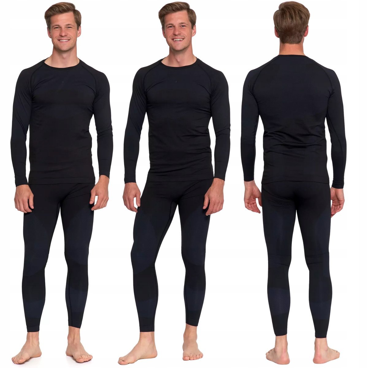 BIELIZNA TERMOAKTYWNA MĘSKA ODZIEŻ TERMICZNA KOMPLET GÓRA DÓŁ MORAJ XL NAVY