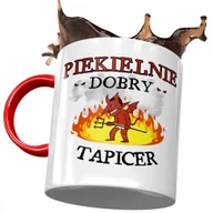 Kubki - Kubek Czerwony Dla Tapicera Piekielnie Dobry Kubek z Nadrukiem ze Zdjęciem + Opakowanie na prezent (wzór 01) - miniaturka - grafika 1