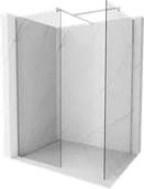 Ścianki i drzwi prysznicowe - Mexen Kioto ścianka prysznicowa Walk-in 120 x 80 cm, transparent, chrom - 800-120-202-01-00-080 - miniaturka - grafika 1