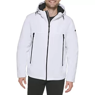 Calvin Klein Męska kurtka Sherpa Lined Hooded Soft Shell, biały, XL - Kurtki męskie - miniaturka - grafika 1