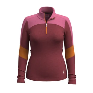 Bluza Smartwool Classic Thermal Merino Base Layer Colorblock 1/4 Zip Boxed - Bluzy narciarskie - miniaturka - grafika 1