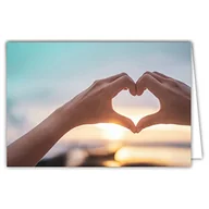 Kartki okolicznościowe i zaproszenia - Afie 68-4014 Biała wewnętrzna karta z kopertą - Serce w kształcie serca Słońce Myślę o tobie Kocham Cię Gratulacje PACS Ślub Przyjaźń Najlepsi Przyjaciele Szczęśliwego przyjęcia Mama Babcia Walentynki - miniaturka - grafika 1