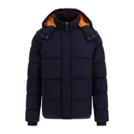 Kurtki męskie - Męska Kurtka zimowa pikowana GUESS TRANSFORMABLE PUFFA M2BL19WEYZ0-G7V2 – Granatowy - miniaturka - grafika 1