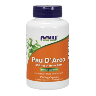 Pau D'arco 500mg 100k NOW FOODS - Przeziębienie i grypa - miniaturka - grafika 1