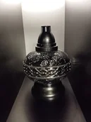 Lampiony i znicze - Znicz Lampion Witrażowy Kula Duża Decor Czarno-Srebrna - miniaturka - grafika 1