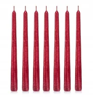 Świece - Świece stołowe stożek kokon 24 cm szt. 12 czerwone - miniaturka - grafika 1