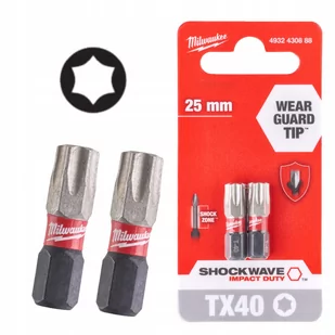Milwaukee Bit Shockwave Torx TX 40 25 mm 2szt) - Bity - miniaturka - grafika 2