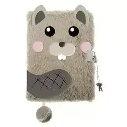 Pamiętnik z kłódką A5/96K włochacz Bóbr - ST-MAJEWSKI - Notesy i bloczki - miniaturka - grafika 1