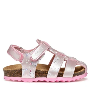 Sandały Geox B Sandal Chalki B452RA 0PVNF C8010 M Różowy - Buty dla dziewczynek - miniaturka - grafika 1