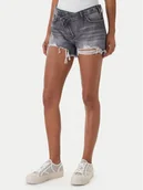 Spodenki damskie - Guess Jeans Szorty jeansowe W6GDZ8 D6572 Szary Regular Fit - miniaturka - grafika 1