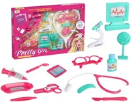 Zabawy w naśladowanie dorosłych - Zestaw Lekarski Dla Dzieci Mały Doktor Lekarz Stetoskop Okulary Sun Baby - miniaturka - grafika 1